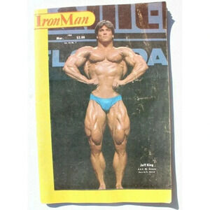 Vtg BEEFCAKE / BODYBUILDING Gay Magazine - 1984 Iron Man Vol. 43 No. 3 Jeff King